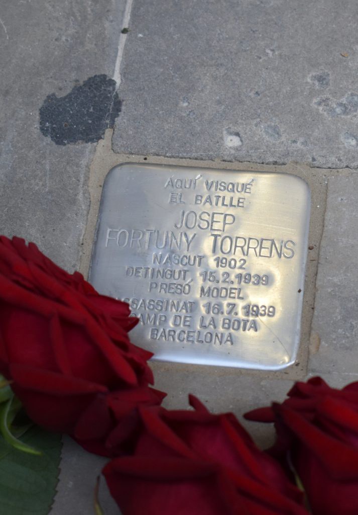 « Stolpersteine » (pavé) Josep Fortuny.